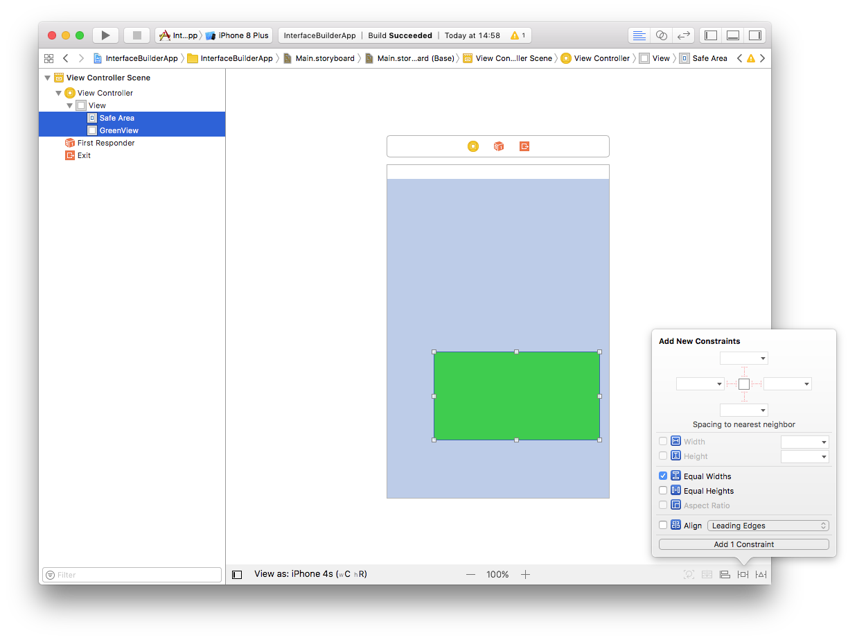 Equal Width Constraint