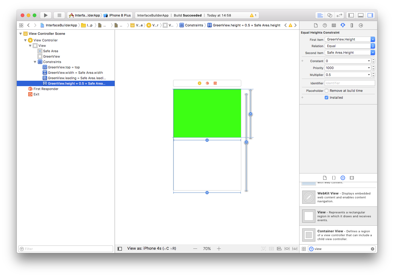 Equal Width Constraint